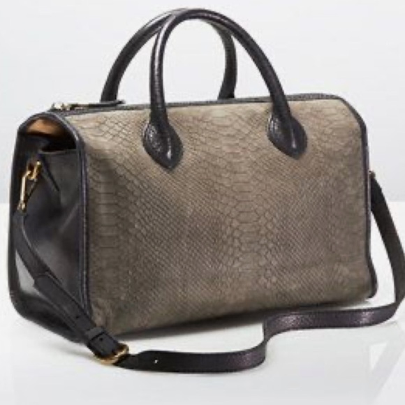 Madewell The Camden Satchel In Embossed Suede RARE - Picture 13 of 13